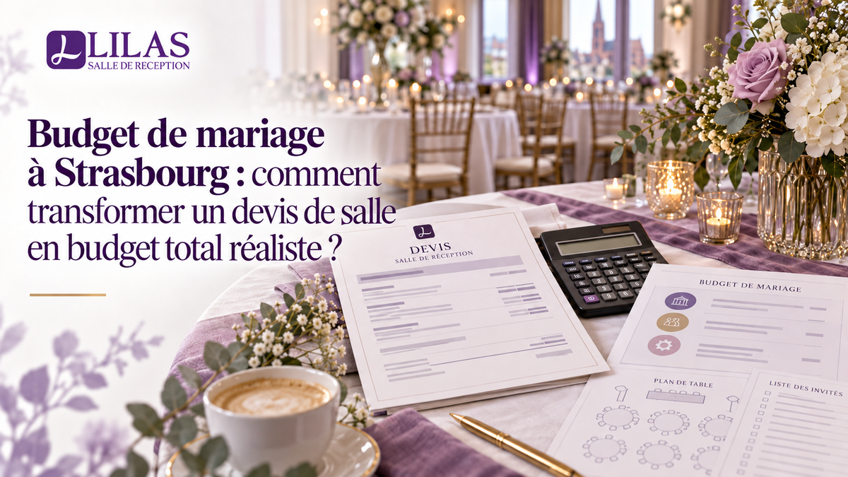 Budget de mariage à Strasbourg : comment transformer un devis de salle en budget total réaliste ?