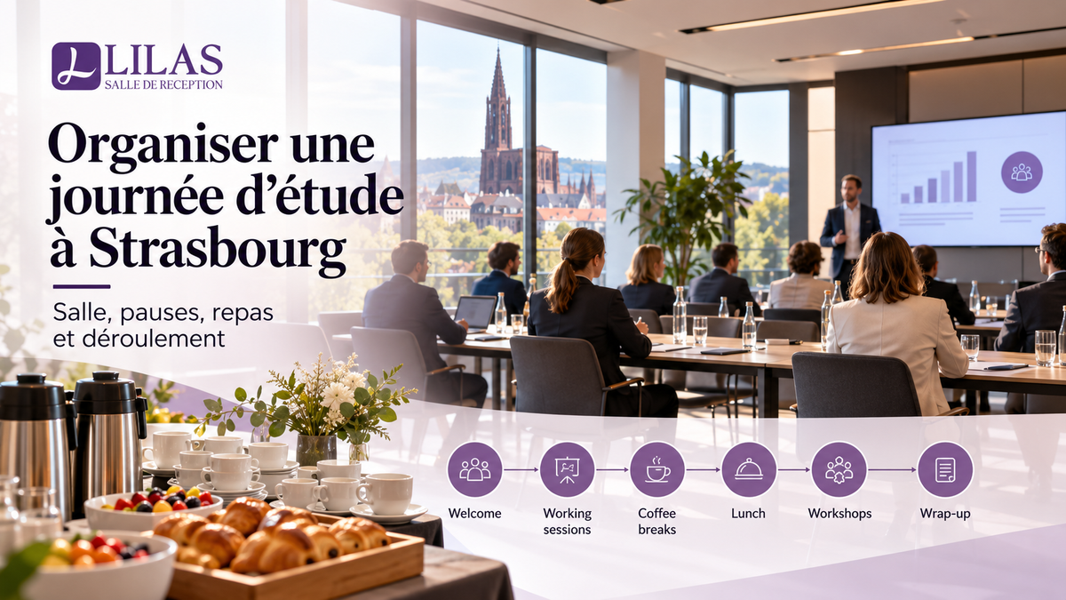 Organiser une journée d’étude à Strasbourg : salle, pauses, repas et déroulement