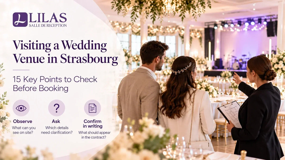 Visite d’une salle de mariage à Strasbourg : les 15 points à vérifier avant de réserver